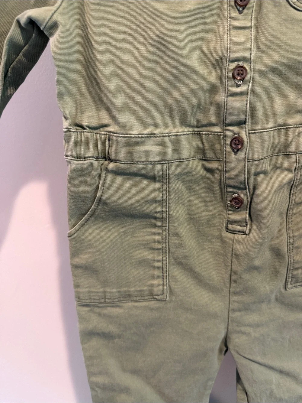 Old Navy 5T Army/Olive Green Long Sleeve Romper